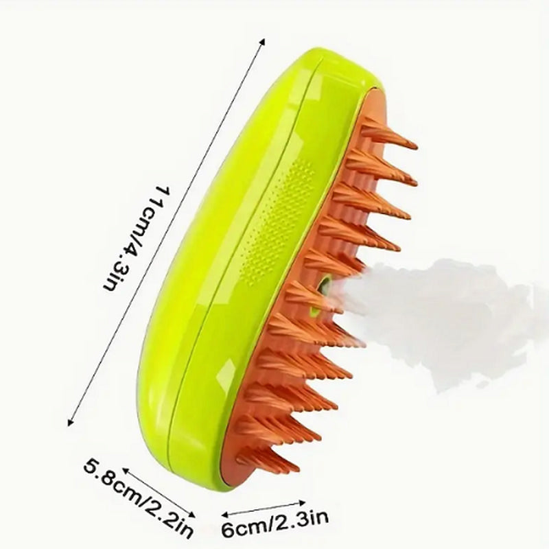 Rechargeable Hot Steam Grooming Brush for Cats and Dogs - Effortless Shedding Hair Removal
