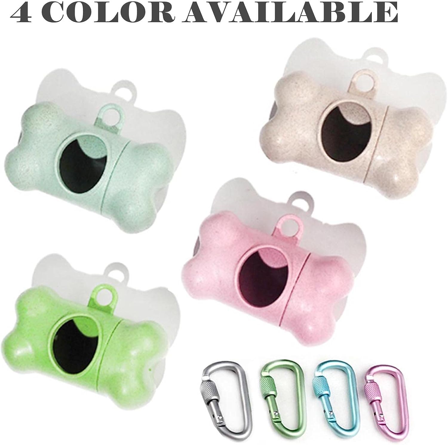 Premium Dog Waste Disposal System: Elegant Beige Dispenser with 195 Leak-Proof Lavender-Scented Bags and Secure Carabiner for Effortless Walks