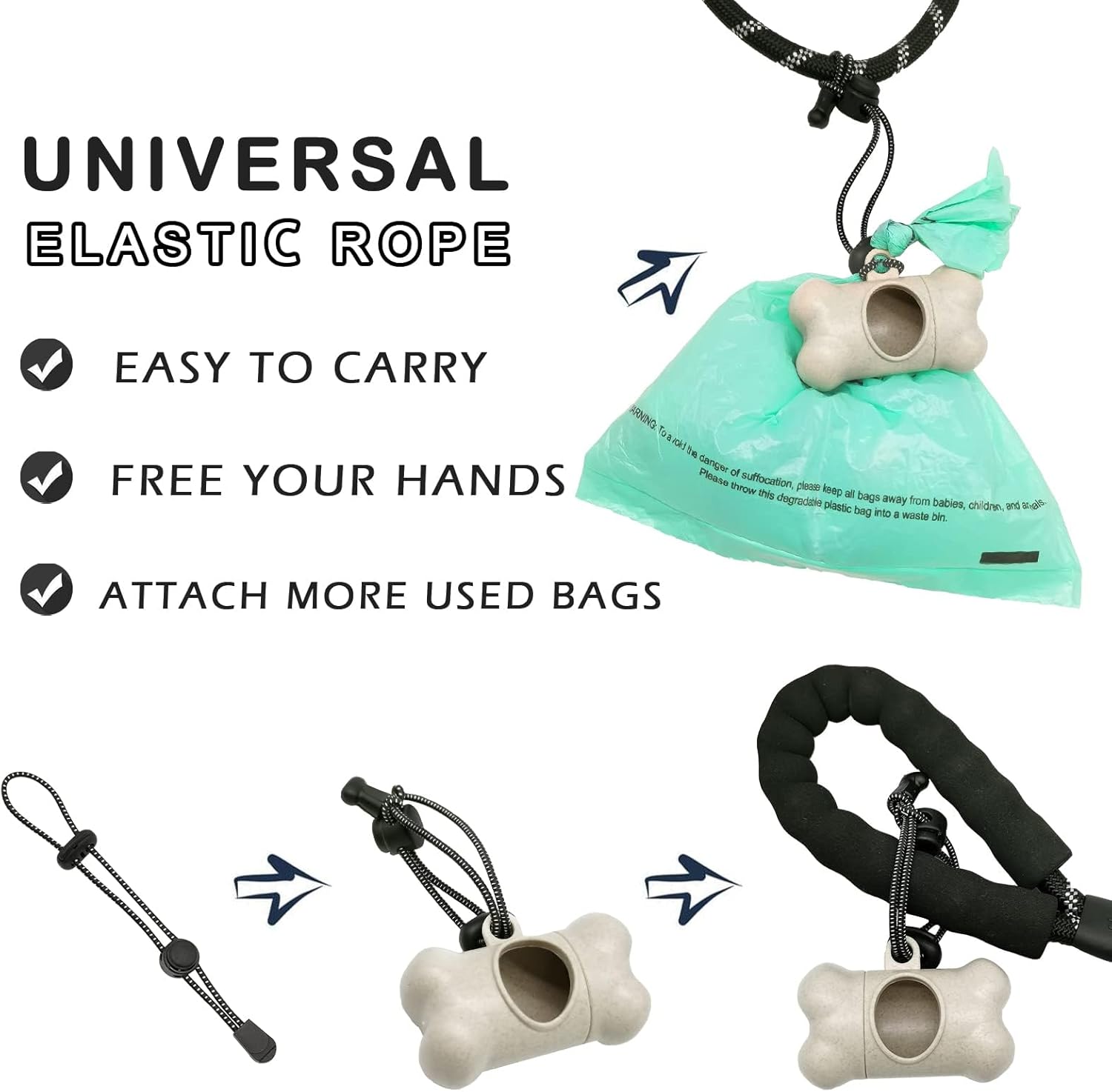 Premium Dog Waste Disposal System: Elegant Beige Dispenser with 195 Leak-Proof Lavender-Scented Bags and Secure Carabiner for Effortless Walks