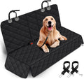Dog Car Seat Cover - Waterproof Non-Slip Back Seat Protector for Pets, Compatible with Most Cars, SUVs, and Trucks - Black