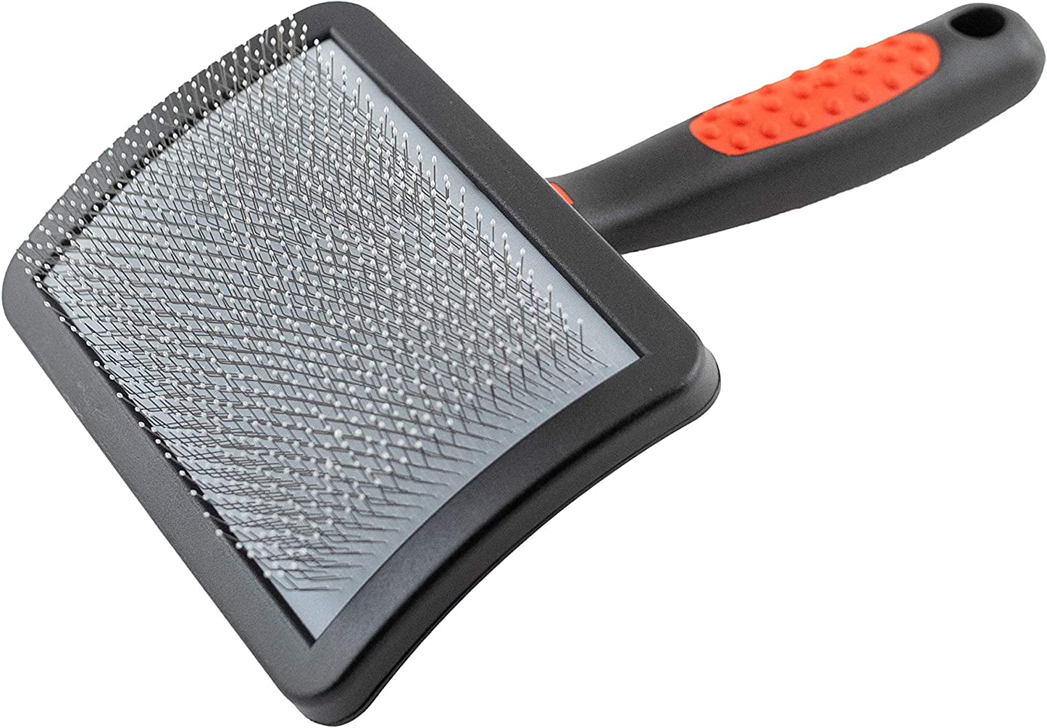 Paw Brothers Large Curved Slicker Brush for Dogs with Coated Tips, Maximum Coverage, and Gentle on Skin