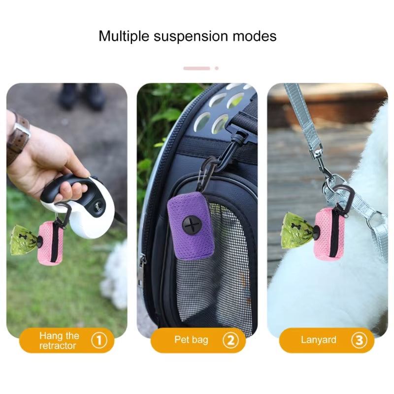 Pet Waste Bag Dispenser and Holder for Dog Waste Cleanup