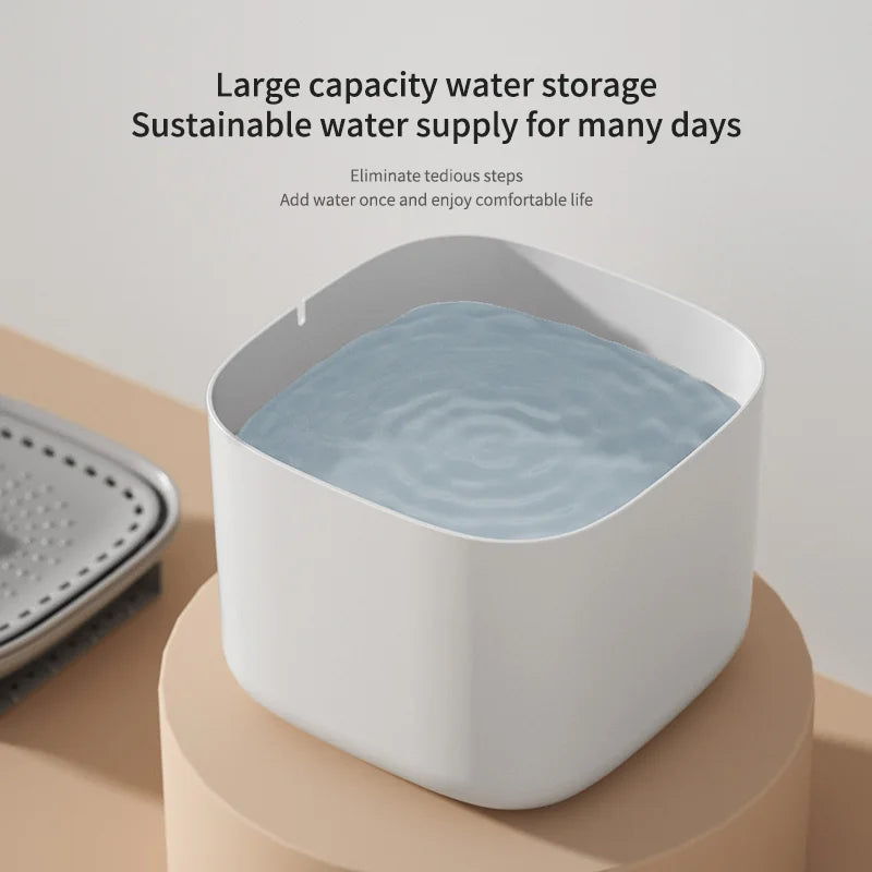 3L Automatic Cat Water Fountain with Recirculating Filter and Large Capacity, USB Electric Silent Water Dispenser