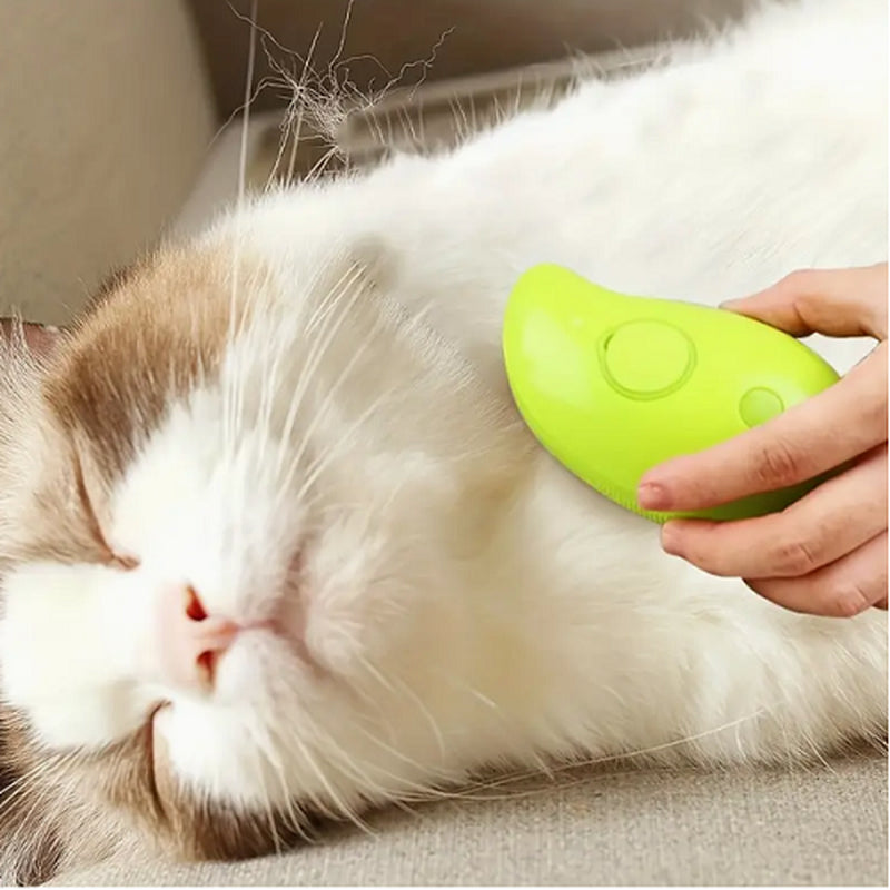 Rechargeable Hot Steam Grooming Brush for Cats and Dogs - Effortless Shedding Hair Removal