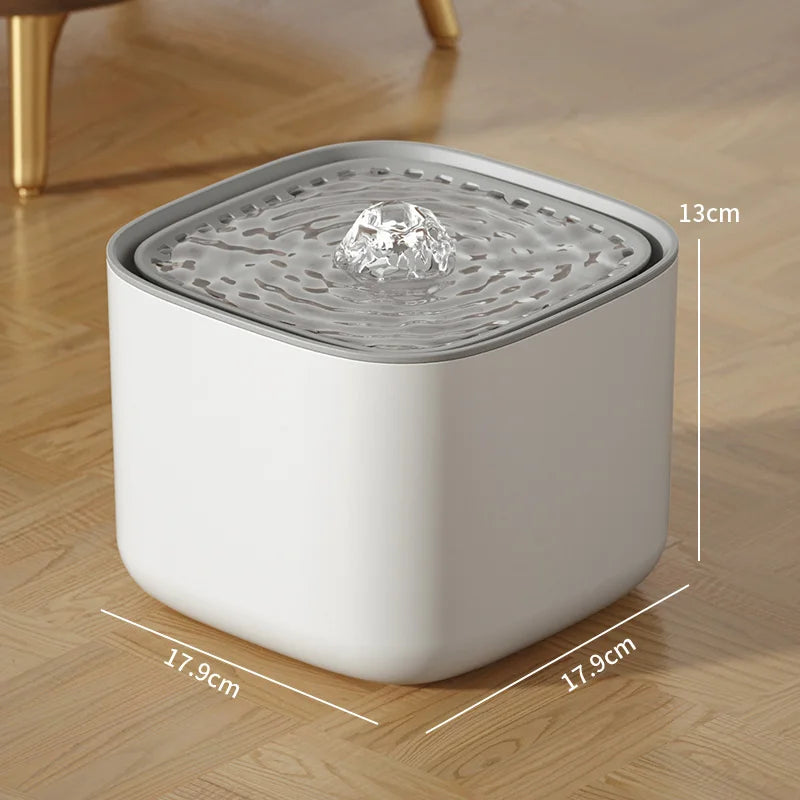 3L Automatic Cat Water Fountain with Recirculating Filter and Large Capacity, USB Electric Silent Water Dispenser